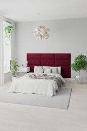 Aspire EasyMount Wall Mounted Upholstered Panels, Modular DIY Headboard in Kimiyo Linen Fabric (Pack of 8) in Charcoal - thumbnail 3