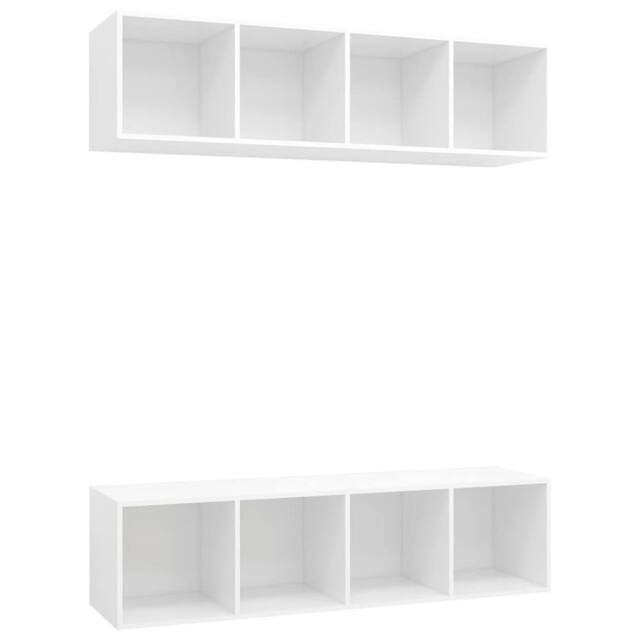 Berkfield Home Wall-mounted TV Cabinets 2 pcs White Engineered Wood - image 1
