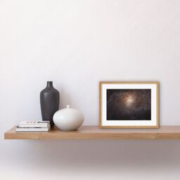 Artery8 Wall Art Print Hubble Space Astronomy Triangulum Spiral Galaxy M33 Crop Blue Orange Star Birthing Region Artwork Framed 9X7 Inch - thumbnail 2