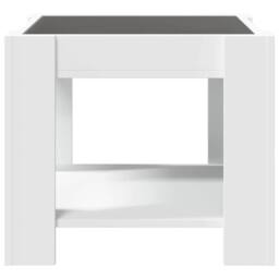 Berkfield Home Decorative Coffee Table with LED White 53x53x45 cm Engineered Wood - Size: 53 x 53 x 45 cm - thumbnail 7