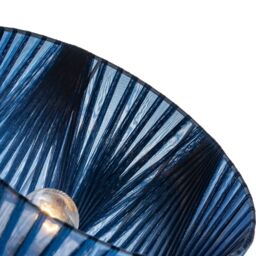 Happy Homewares Modern Midnight Blue Voile Fabric Organza Tapered Pendant Lamp Shade - thumbnail 5