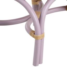 Wyld and Coco Kids Rattan Chair Violet with Heart Backrest - thumbnail 7