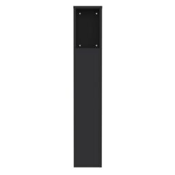 Berkfield Home Headboard Cabinet Black 100x18.5x104.5 cm - thumbnail 5