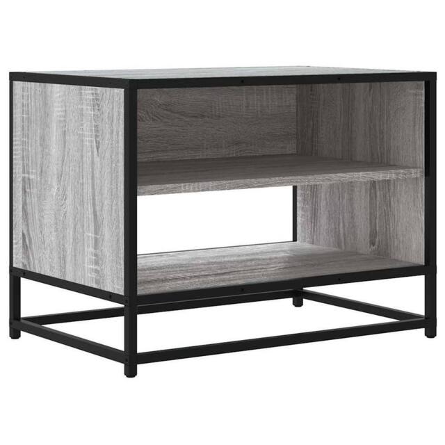 Berkfield Home TV Cabinet Grey Sonoma 61x40x46 cm Engineered Wood & Metal - Size: 61 x 40 x 46 cm - image 1
