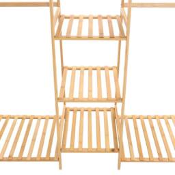 Kelvenix Natrual Rustic Wooden Clothes Rail Rack in Natural - thumbnail 3