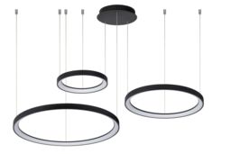 Lucide 'VIDAL' Dimmable Adjustable Stylish Indoor Modern LED Pendant Light in Black - thumbnail 2