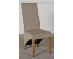 Thats Furniture Kuba 180 x 90 cm Chunky Oak Dining Table & 6 Lola Fabric Chairs in Grey - thumbnail 6