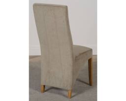 Thats Furniture Kuba 180 x 90 cm Chunky Oak Dining Table & 6 Lola Fabric Chairs in Grey - thumbnail 7