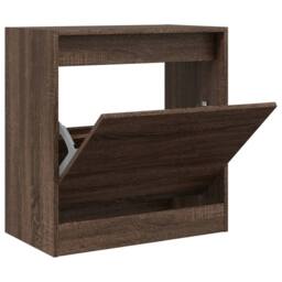 Berkfield Home Shoe Cabinet Brown Oak 60x34x63.5 cm Engineered Wood - thumbnail 3