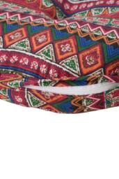 Living and Home Bohemian Style Detachable Round Floor Cushion in Red - thumbnail 8