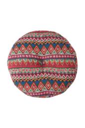 Living and Home Bohemian Style Detachable Round Floor Cushion in Red - thumbnail 6