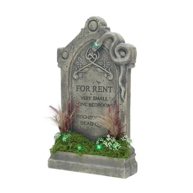 "Samuel Alexander 60cm (2ft) ""For Rent"" Halloween Graveyard Tombstone with LED Lights" - image 1