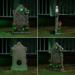 "Samuel Alexander 60cm (2ft) ""For Rent"" Halloween Graveyard Tombstone with LED Lights" - thumbnail 4
