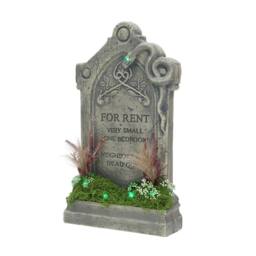 "Samuel Alexander 60cm (2ft) ""For Rent"" Halloween Graveyard Tombstone with LED Lights"