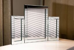 Marco Paul Large Tri-Fold Dressing Table Mirror in Silver - thumbnail 6