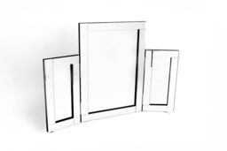 Marco Paul Large Tri-Fold Dressing Table Mirror in Silver - thumbnail 5