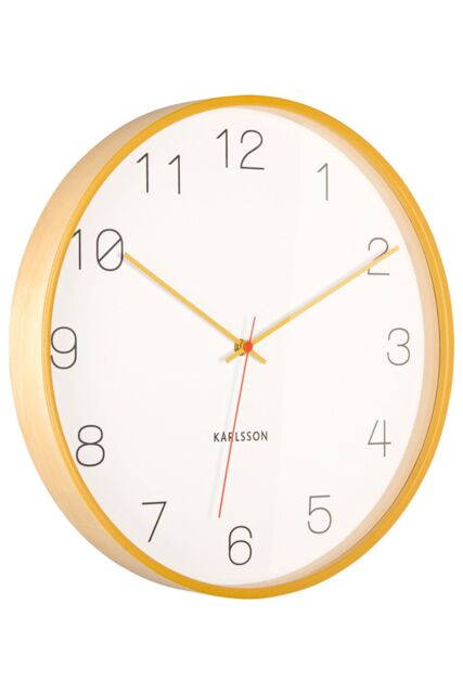 PRESENT TIME Karlsson Joy Wall Clock 40cm - Ochre Yellow - image 1