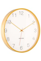 PRESENT TIME Karlsson Joy Wall Clock 40cm - Ochre Yellow - thumbnail 1