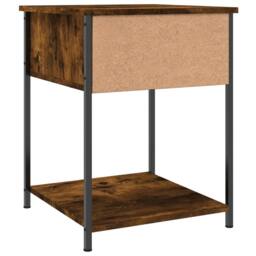 Berkfield Home Bedside Tables 2 pcs Smoked Oak 44x45x58 cm Engineered Wood in Brown - Size: 44 x 45 x 58 cm - thumbnail 9