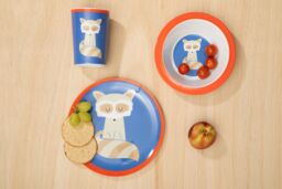 Orsina Vibrant Kids Ralph Raccoon 3 Piece Dinner Set, Durable Children Dining Set, Compact Raccoon Dining Set - thumbnail 4