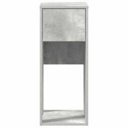 Berkfield Home Computer Tower Stand with Drawer Concrete Grey 30x44x74 cm - Size: 30 x 44 x 74 cm - thumbnail 5