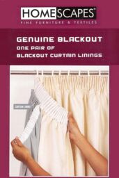 Homescapes 100% Blackout Curtain Lining Pair 3-Pass Coating in Grey - Size: 117 cm width x 137 cm drop - thumbnail 1
