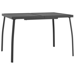 Berkfield Home 7 Piece Garden Dining Set Anthracite Metal Mesh in Black - thumbnail 6