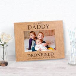 Uniqueful Personalised THE BEST Wood Picture Frame 6 x 4 Mothers Day Mum in Brown - Size: 1 Pack - thumbnail 5
