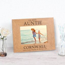 Uniqueful Personalised THE BEST Wood Picture Frame 6 x 4 Mothers Day Mum in Brown - Size: 1 Pack - thumbnail 3