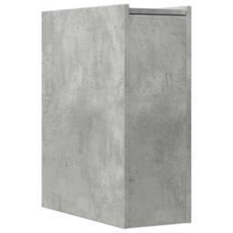 Berkfield Home Narrow Bathroom Cupboard with Wheels Concrete Grey Engineered Wood - thumbnail 6