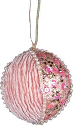 Shatchi 7cm Bauble Baby Pink - Christmas Hanging Decoration
