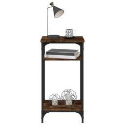 Berkfield Home Side Table Smoked Oak 40x30x75 cm Engineered Wood in Brown - Size: 40 x 30 x 75 cm - thumbnail 5