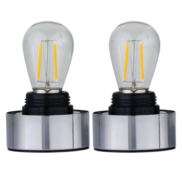 First Choice Lighting Set of 2 Porter - Chrome Battery Operated Lamp Bases Only in Silver - image 1