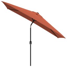 Berkfield Home Outdoor Parasol with Metal Pole 300x200 cm Terracotta in Brown - thumbnail 3