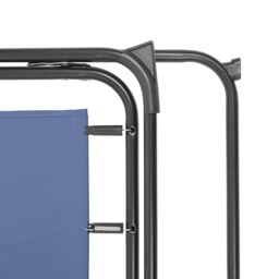 Harbour Housewares Folding Metal Beach Chairs - Matt Black - Pack of 2 in Navy - thumbnail 4