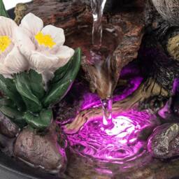 Spector Water Feature, Indoor Fountain with LED Light, Resin, Black - thumbnail 7