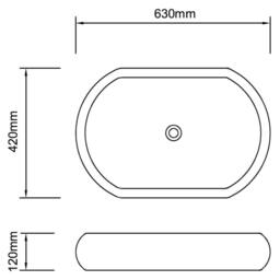 Berkfield Home Ceramic Bathroom Sink Basin Black Oval - thumbnail 6