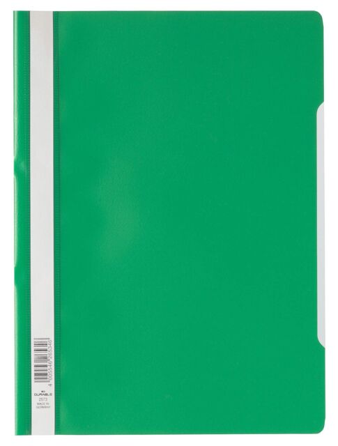 Durable Clear View Project Folder Document Report File - 25 Pack - A4 Green - image 1