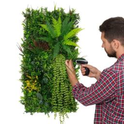 Monstershop Alina Artificial Wall Tile x 2 - 50cm x 100cm in Green - Size: 50 cm x 100 cm - thumbnail 4