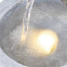 Living and Home Solar-Powered Water Fountain Outdoor Gardening Decor in Light Grey - thumbnail 7