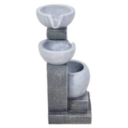Living and Home Solar-Powered Water Fountain Outdoor Gardening Decor in Light Grey - thumbnail 6