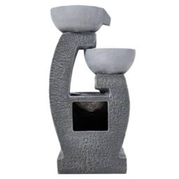 Living and Home Solar-Powered Water Fountain Outdoor Gardening Decor in Light Grey - thumbnail 5