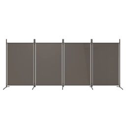 Berkfield Home 4-Panel Room Divider Anthracite 346x180 cm Fabric in Black - thumbnail 3