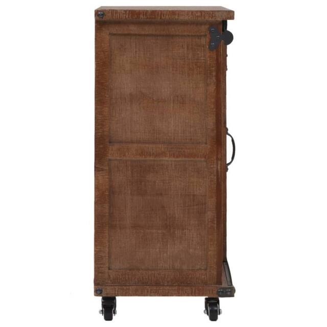Berkfield Home Storage Cabinet Solid Fir Wood 64x33.5x75 cm Brown - image 1