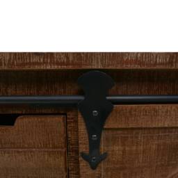 Berkfield Home Storage Cabinet Solid Fir Wood 64x33.5x75 cm Brown - thumbnail 8