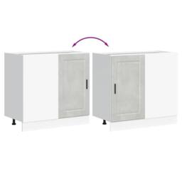 Berkfield Home Kitchen Base Cabinet Porto Concrete Grey Engineered Wood - thumbnail 8