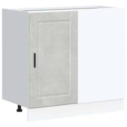 Berkfield Home Kitchen Base Cabinet Porto Concrete Grey Engineered Wood - thumbnail 3