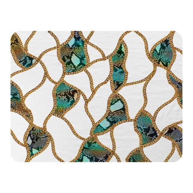 Benjamin Tate Design Chains & Snake Skin Blanket in Natural - Size: 120 cm x 150 cm - image 1