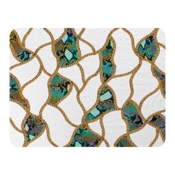 Benjamin Tate Design Chains & Snake Skin Blanket in Natural - Size: 120 cm x 150 cm - thumbnail 1