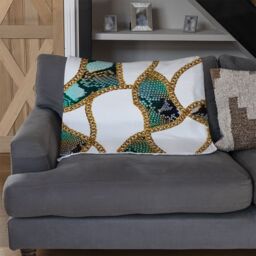 Benjamin Tate Design Chains & Snake Skin Blanket in Natural - Size: 120 cm x 150 cm - thumbnail 2